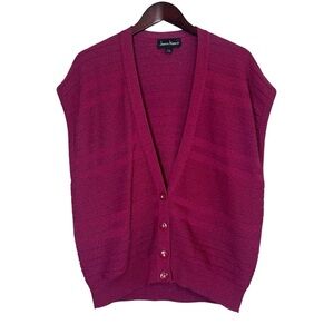 VTG 1970s James Kenrob Sweater Vest Button Front Pants Set Sz XL USA Union Made